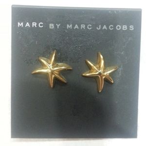 Marc By Marc Jacobs Metal Palm Stud Earrings NWT